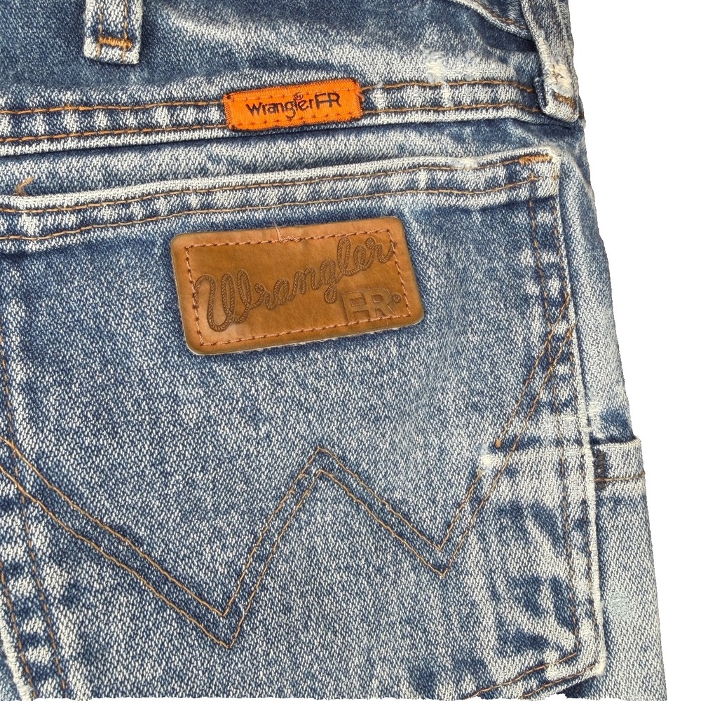 Wrangler FR flame resistant jeans CAT2 2112 relaxed fit blue denim 40x34